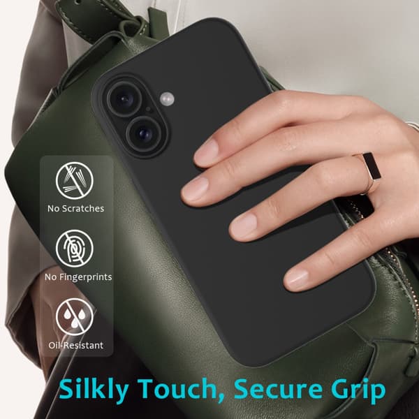 Silikonskal iPhone 16 Plus Svart