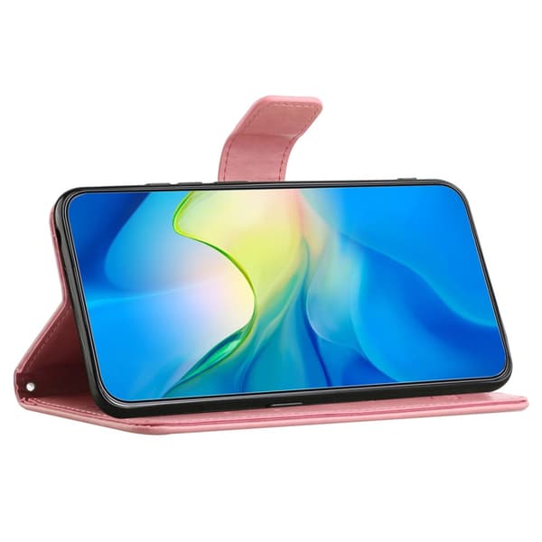 Läderfodral Fjärilar iPhone 16 Pro Max Rosa