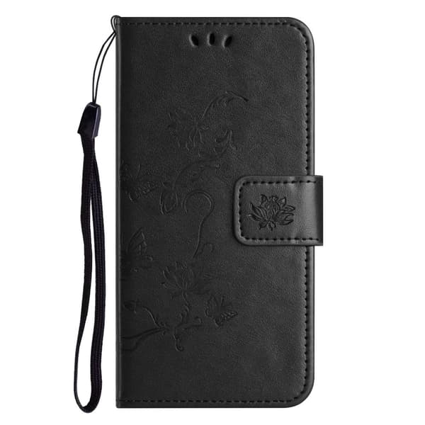 Läderfodral Fjärilar iPhone 16 Pro Max Svart