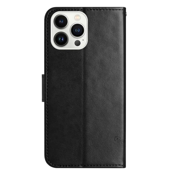 Läderfodral Fjärilar iPhone 16 Pro Max Svart