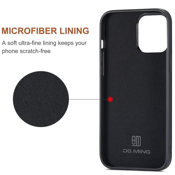 DG.MING 2 in 1 Magnetic Card Slot Case iPhone 16 Pro Black