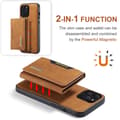 Miniatyrbild 4 av 9: DG.MING 2 in 1 Magnetic Card Slot Case iPhone 16 Pro Max Cognac