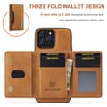 Miniatyrbild 2 av 9: DG.MING 2 in 1 Magnetic Card Slot Case iPhone 16 Pro Max Cognac