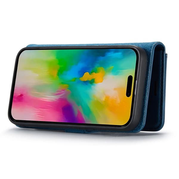 DG.MING 2-in-1 Magnet Wallet iPhone 16 Pro Blue