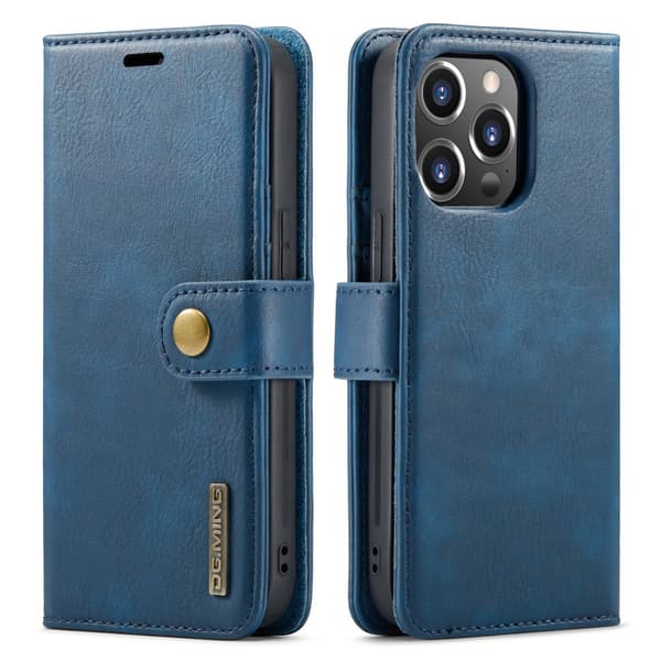 DG.MING 2-in-1 Magnet Wallet iPhone 16 Pro Blue