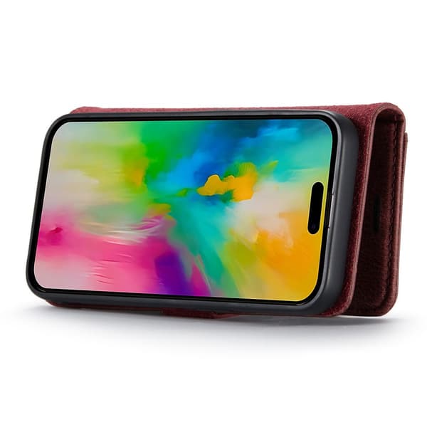 DG.MING 2-in-1 Magnet Wallet iPhone 16 Pro Max Red