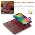 Miniatyrbild 5 av 8: DG.MING 2-in-1 Magnet Wallet iPhone 16 Pro Max Red