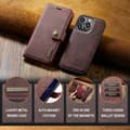 Miniatyrbild 6 av 8: DG.MING 2-in-1 Magnet Wallet iPhone 16 Pro Max Red