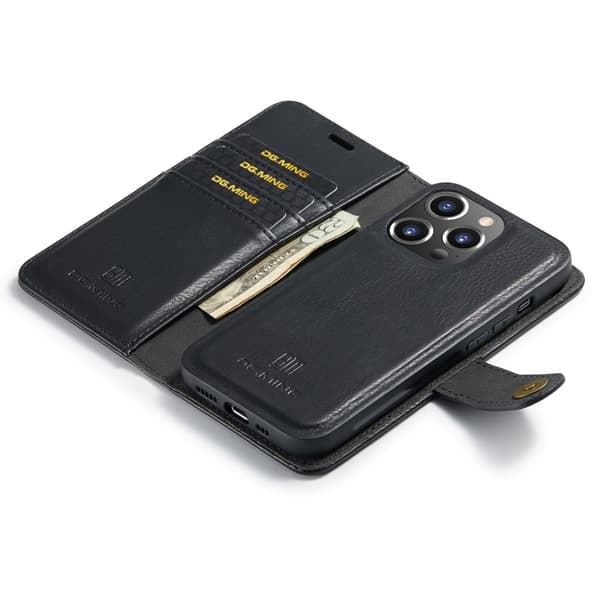 DG.MING 2-in-1 Magnet Wallet iPhone 16 Pro Max Black
