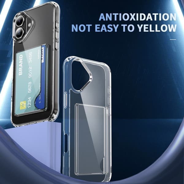 Skal Kortfack iPhone 16 Genomskinlig