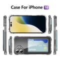 Miniatyrbild 8 av 8: Skal Kortfack iPhone 16 Genomskinlig