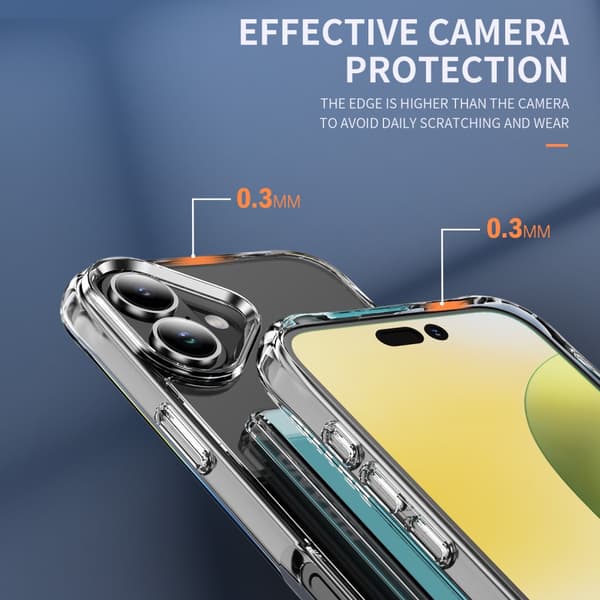 Skal Kortfack iPhone 16 Plus Genomskinlig