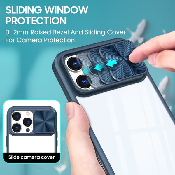 Edge Skal Kameraskydd iPhone 16 Pro Max Blå