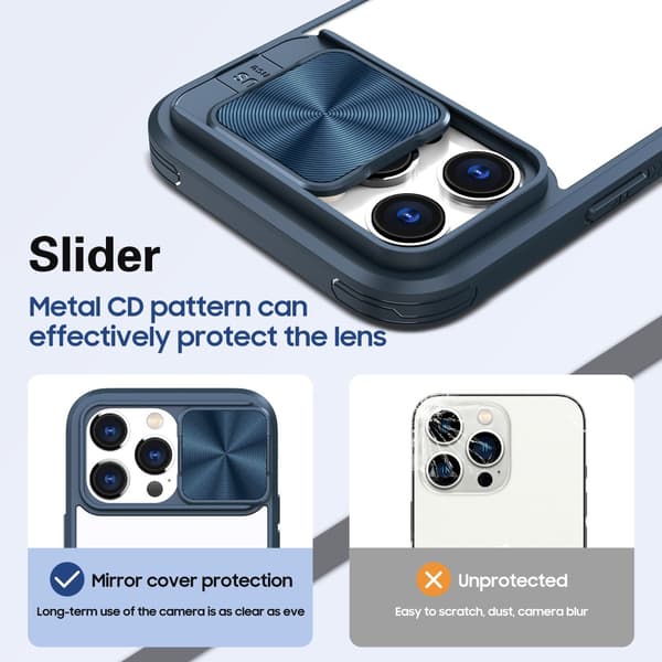 Edge Skal Kameraskydd iPhone 16 Pro Blå
