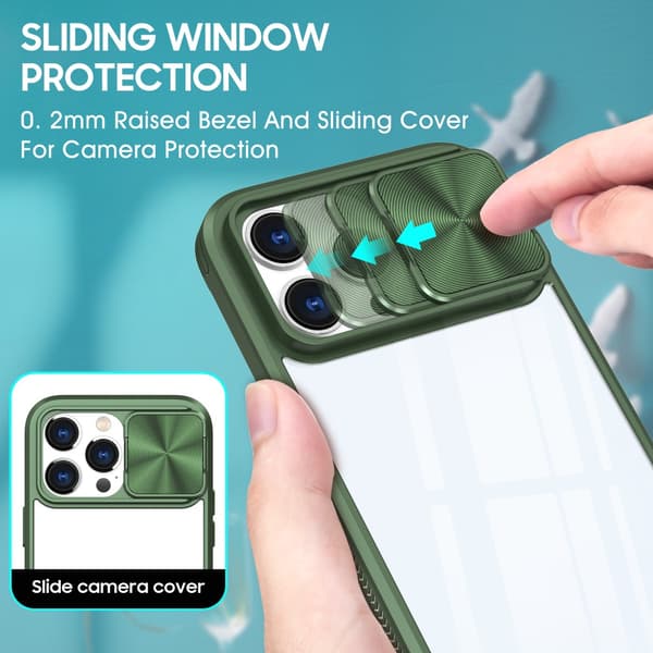 Edge Skal Kameraskydd iPhone 16 Pro Grön