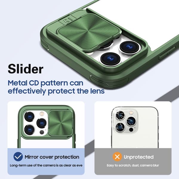 Edge Skal Kameraskydd iPhone 16 Pro Grön