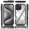 Miniatyrbild 5 av 5: 360 Full Cover Edge Case iPhone 16 Pro Max Black