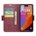 Miniatyrbild 2 av 9: CaseMe Slim Plånboksfodral RFID-skydd iPhone 16 Pro Max Röd