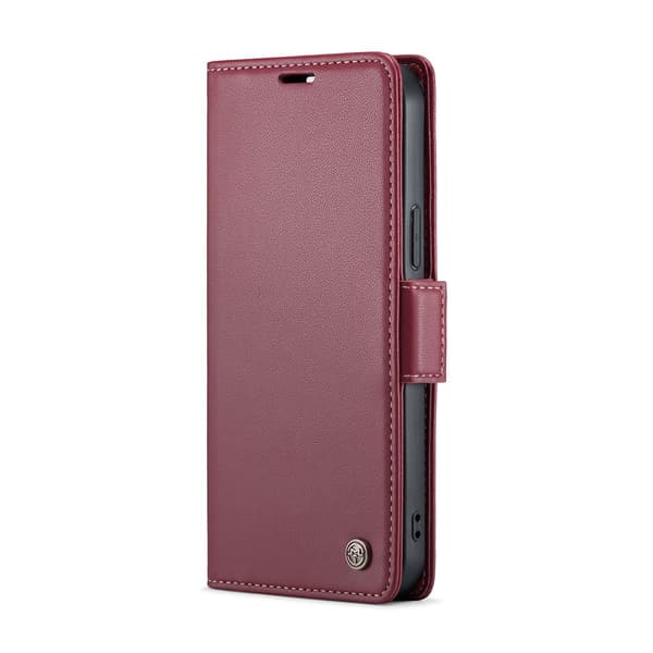 CaseMe Slim Plånboksfodral RFID-skydd iPhone 16 Pro Röd