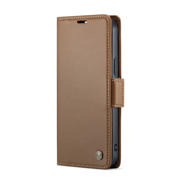 CaseMe Slim Plånboksfodral RFID-skydd iPhone 16 Pro Brun