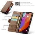 Miniatyrbild 6 av 9: CaseMe Slim Plånboksfodral RFID-skydd iPhone 16 Pro Brun