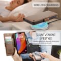 Miniatyrbild 9 av 9: CaseMe Slim Plånboksfodral RFID-skydd iPhone 16 Pro Brun