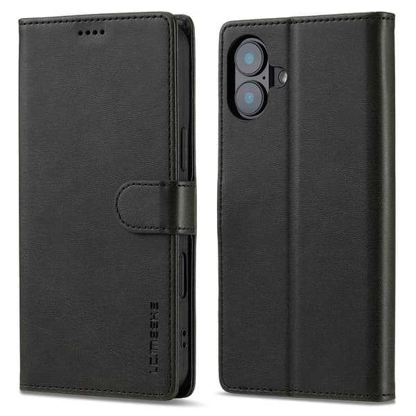 LC.IMEEKE Plånboksfodral iPhone 16 Svart