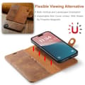 Miniatyrbild 6 av 8: DG.MING 2-in-1 Magnet Wallet iPhone 16 Plus Cognac