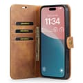 Miniatyrbild 2 av 8: DG.MING 2-in-1 Magnet Wallet iPhone 16 Plus Cognac