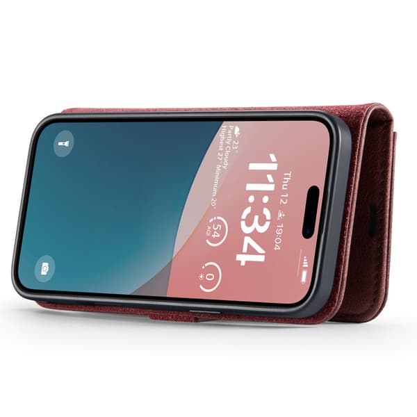 DG.MING 2-in-1 Magnet Wallet iPhone 16 Plus Red