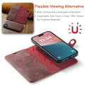 Miniatyrbild 6 av 8: DG.MING 2-in-1 Magnet Wallet iPhone 16 Plus Red
