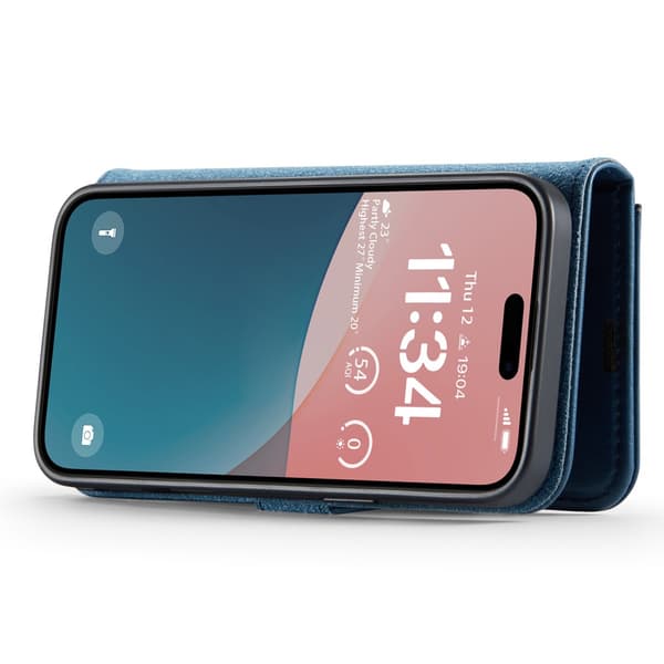 DG.MING 2-in-1 Magnet Wallet iPhone 16 Plus Blue