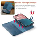 Miniatyrbild 6 av 8: DG.MING 2-in-1 Magnet Wallet iPhone 16 Plus Blue