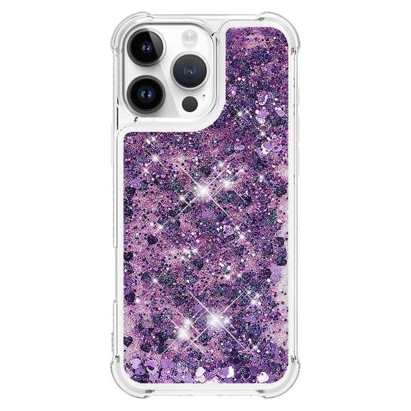 Glitter Bling TPU Case iPhone 16 Pro Lila