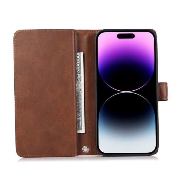 Plånboksfodral Multi-Slot iPhone 16 Pro Max Brun