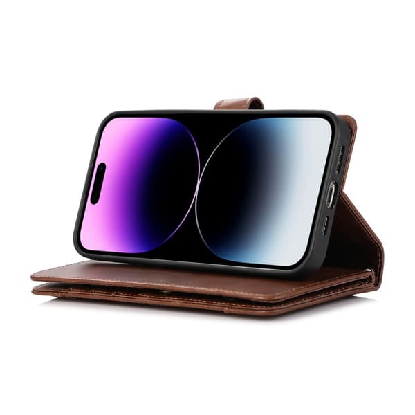 Plånboksfodral Multi-Slot iPhone 16 Pro Max Brun