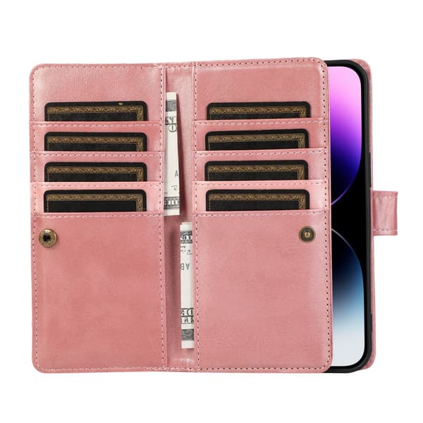 Plånboksfodral Multi-Slot iPhone 16 Pro Max Roséguld