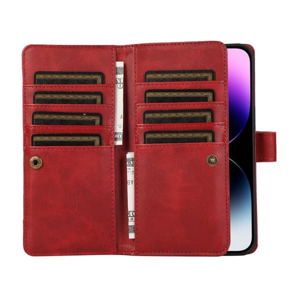 Plånboksfodral Multi-Slot iPhone 16 Pro Max Röd