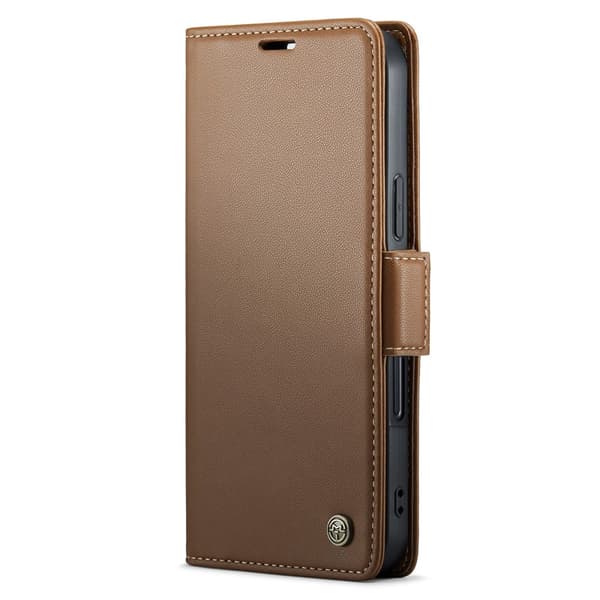 CaseMe Slim Plånboksfodral RFID-skydd iPhone 16 Plus Brun