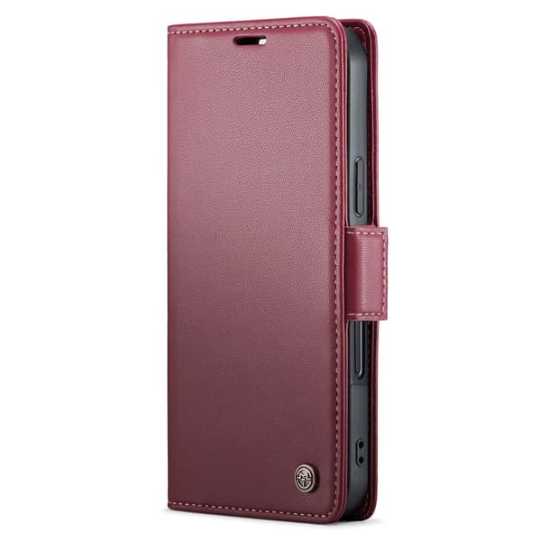 CaseMe Slim Plånboksfodral RFID-skydd iPhone 16 Röd