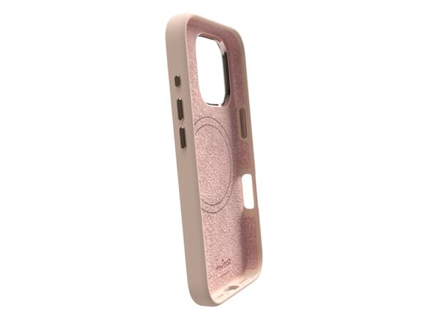 PURO Icon Mag Pro - Baksidesskydd för mobiltelefon - flytande silikon, mikrofiber - sandskal - för Apple iPhone 16 Pro Max