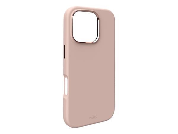 PURO Icon Mag Pro - Baksidesskydd för mobiltelefon - flytande silikon, mikrofiber - sandskal - för Apple iPhone 16 Pro Max