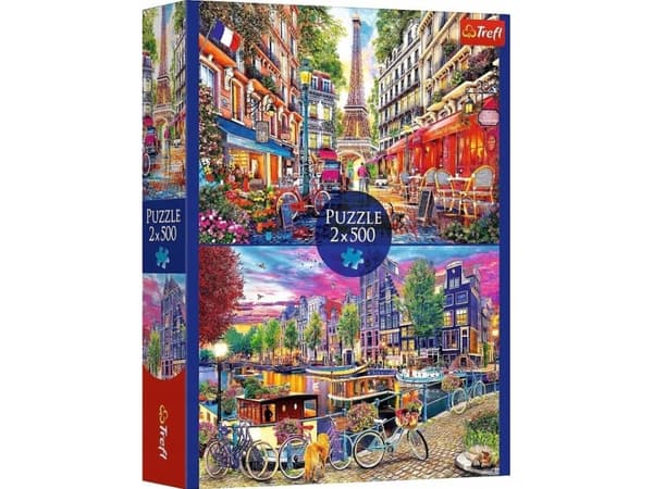 Trefl PUZZLE 2x500 Europeiska huvudstäder 37496