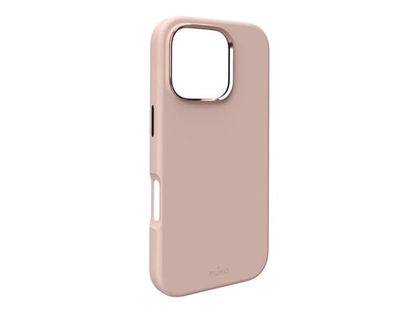 PURO Icon Mag Pro - Baksidesskydd för mobiltelefon - flytande silikon, mikrofiber - sandskal - för Apple iPhone 16 Pro