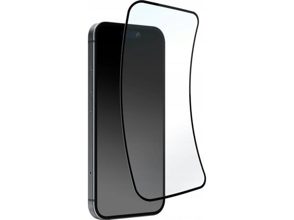 Puro Flexible Glass D3O -hybridilasi mustalla kehyksellä iPhone 16 Plus / iPhone 15 Pro Max / iPhone 15 Plus -puhelimelle