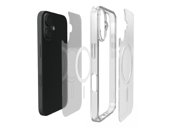 Puro Lite MagSafe silikonikotelo iPhone 16 Plus -puhelimelle - kirkas