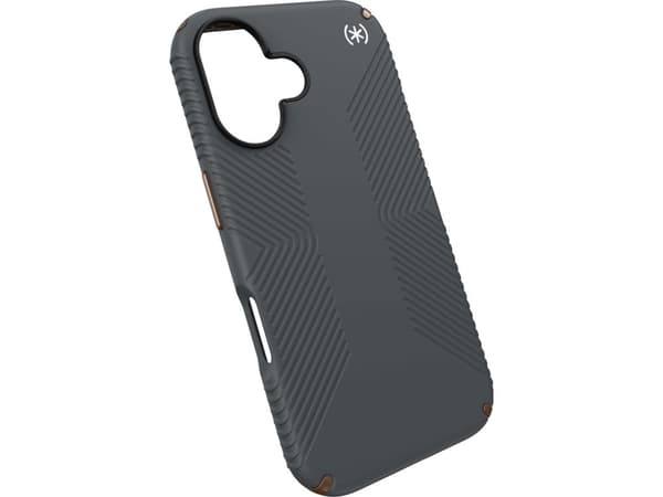Speck Speck Presidio2 Grip - Etui iPhone 16 (Charcoal Grey / Cool Bronze / White)