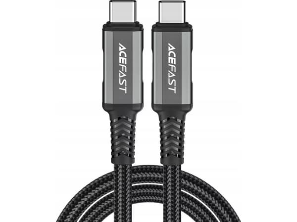 Acefast USB-kabel Acefast C1-09 USB-C / USB-C USB4 PD3.1 5A 1m - grå/svart