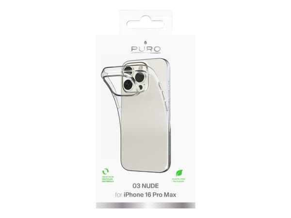 PURO 0.3 Nude, Etui, Apple, iPhone 16 Pro Max, 17,5 cm (6.9"), Gjennomsiktig