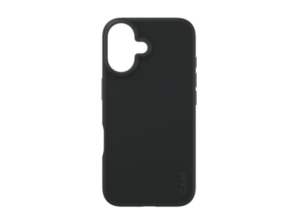 CARE by PanzerGlass - Baksidesskydd för mobiltelefon - termoplastisk polyuretan (TPU), silikonbeläggning - svart - för Apple iPhone 16